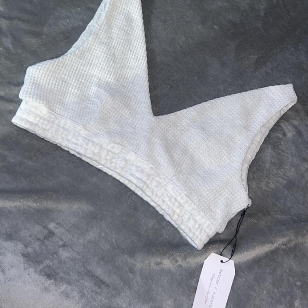 Elegant White Textured Bralette